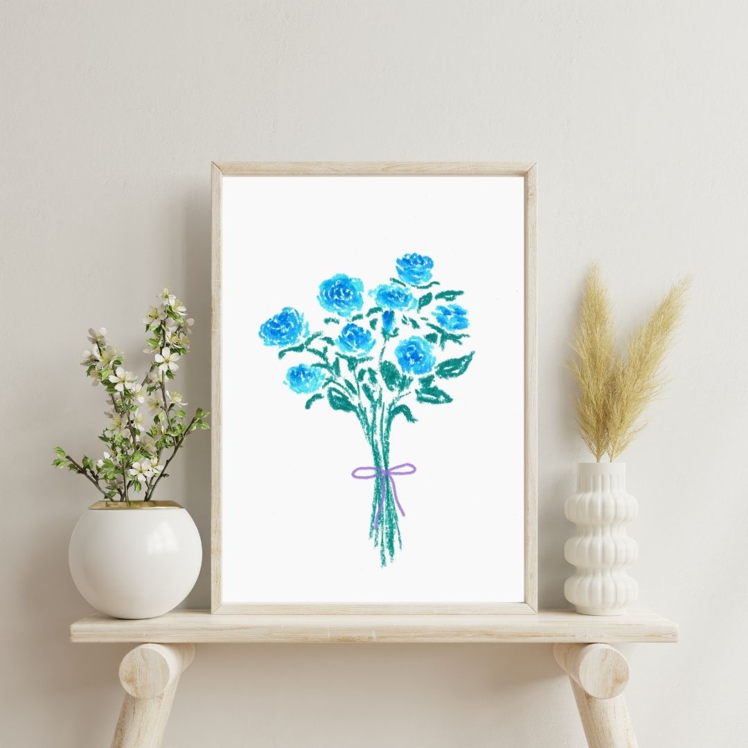 Flor Rosa Azul