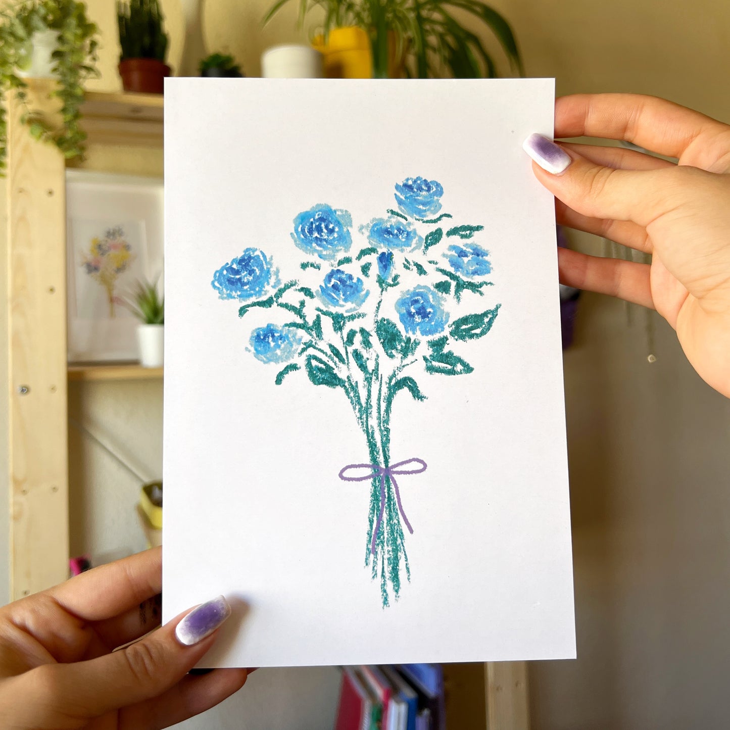 Flor Rosa Azul