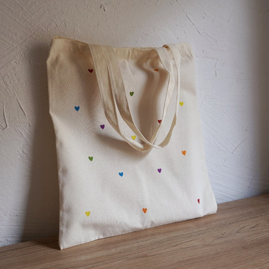 Hearts tote bag